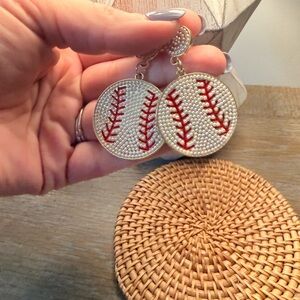 Baseball Pearl Earrings